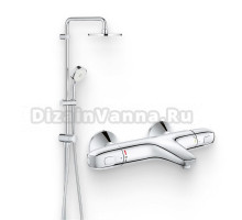 Душевой комплект Термостат Grohe Grohtherm 1000 New 34155003 для ванны с душем + Стойка New Tempesta Cosmopolitan 27394002