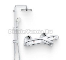 Душевой комплект Термостат Grohe Grohtherm 1000 New 34155003 для ванны с душем + Стойка New Tempesta System 26381001