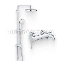 Душевой комплект Смеситель Grohe Essence New 33624001 + Стойка New Tempesta System 26381001