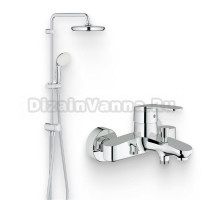 Душевой комплект Смеситель Grohe Eurostyle Cosmopolitan 33591002 + Стойка New Tempesta System 26381001