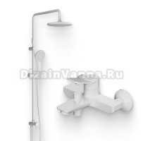 Душевой комплект Смеситель AM.PM X-Joy F85A10033 белый + Стойка Gem F0790033