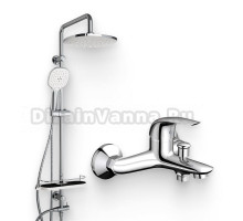 Душевой комплект Смеситель Dorff Stark D1101000 + Стойка Prime D0740000