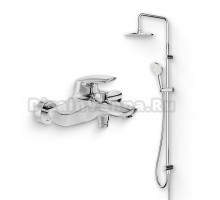 Душевой комплект Смеситель AM.PM Bliss L F5310032 + Стойка Gem F0790000