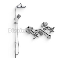 Душевой комплект Смеситель IDDIS Acros ACRSB02i02WA хром + Стойка SpaHome SPA3F0Ci76