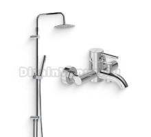 Душевой комплект Смеситель Damixa Scandinavian Pure 361000000 хром + Стойка 936000000 хром