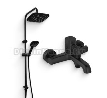 Душевой комплект Смеситель Orange Karl Karl M05-100b + Стойка Aristo Aristo OW04b