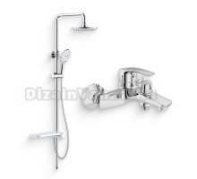 Душевой комплект Смеситель IDDIS Ray RAYSB02i02WA + Стойка RAYSW3Fi76