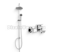 Душевой комплект Смеситель Bravat Rhein F6429564CP-01-ENG + Стойка Fit D283CP-2-RUS