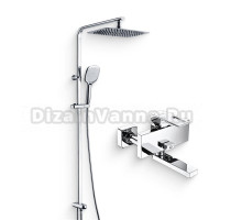 Душевой комплект Смеситель Wasserkraft Alme 1501 + Стойка A042