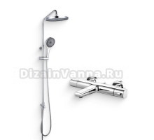 Душевой комплект Термостат IDDIS Uniterm UNISB02I74WA для ванны с душем + Стойка SpaHome SPA3F0Ci76