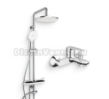 Душевой комплект Смеситель Dorff Prime new D4011000 + Стойка Prime D0740000