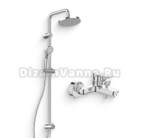 Душевой комплект Смеситель Ideal Standard Cerafine O BC500AA + Стойка IdealRain Eco A6281AA
