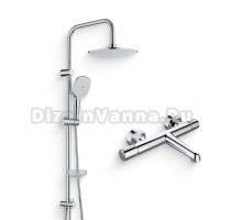 Душевой комплект Смеситель Agger Slim Slim A2210000 + Стойка Marine A0595000 хром