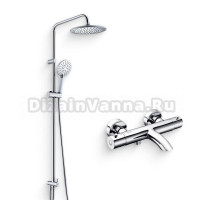 Душевой комплект Термостат Wasserkraft Berkel 4811 для ванны с душем + Стойка A039