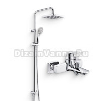 Душевой комплект Смеситель Wasserkraft Neime 1901 + Стойка A017