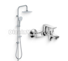Душевой комплект Смеситель Agger Nice A2510000 + Стойка Marine A0595000 хром