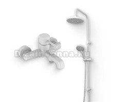 Душевой комплект Смеситель Orange Karl Karl M05-100W + Стойка O-Shower O-Shower OW02w