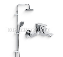 Душевой комплект Смеситель Damixa Apollo 471000001 хром + Стойка 947000000 хром