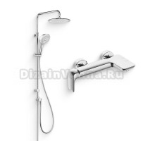 Душевой комплект Смеситель Kludi Ameo 416710575 + Стойка Freshline dual shower system 6709005-00