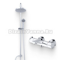 Душевой комплект Термостат Bravat Nizza F6353387CP-01-RUS для ванны с душем + Стойка Fit D283CP-2-RUS