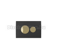 Кнопка смыва Creto Snap 2.0 KL-CR-751-4 черный матовый, золото глянцевый