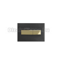 Кнопка смыва Creto Snap 2.0 KL-CR-752-4 черный матовый, золото глянцевый