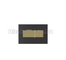 Кнопка смыва Creto Snap 2.0 KL-CR-753-4 черный матовый, золото глянцевый