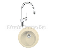 Комплект Мойка Kaiser KGM-510-J жасмин + Смеситель Grohe Minta 3291800E хром