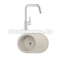 Комплект Мойка Kaiser KGM-7750-S песочная + Смеситель Grohe Eurosmart 30567000