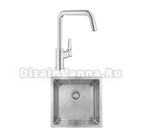 Комплект Мойка Kaiser KSM-4444 графит + Смеситель Grohe Eurosmart 30567000