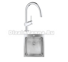 Комплект Мойка Kaiser KSM-4551 + Смеситель Grohe Minta 3291800E хром