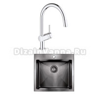 Комплект Мойка Kaiser KSM-5455 вороненая сталь + Смеситель Grohe Minta 3291800E хром