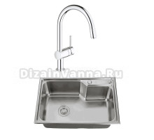 Комплект Мойка Kaiser KSM-5843 + Смеситель Grohe Minta 3291800E хром