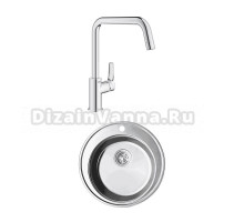 Комплект Мойка Kaiser KSS-510 + Смеситель Grohe Eurosmart 30567000