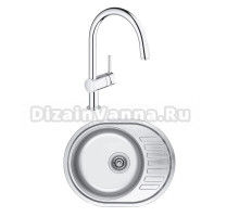 Комплект Мойка Kaiser KSS-5745 L + Смеситель Grohe Minta 3291800E хром