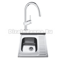 Комплект Мойка Kaiser KSS-6060 L + Смеситель Grohe Minta 3291800E хром