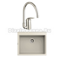 Комплект Мойка Rivelato Axel Х-60 beige scuro + Смеситель Grohe Euroeco 32752000