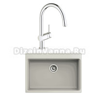 Комплект Мойка Rivelato Axel Х-70 topazio + Смеситель Grohe Minta 3291800E хром