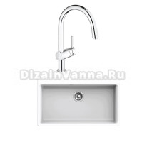 Комплект Мойка Rivelato Axel Х-90 brina + Смеситель Grohe Minta 3291800E хром