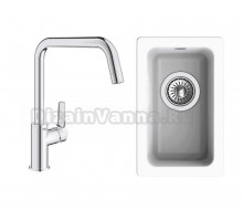 Комплект Мойка Rivelato Berkana BK-25 brina + Смеситель Grohe Eurosmart 30567000