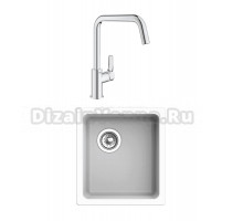 Комплект Мойка Rivelato Berkana BK-35 brina + Смеситель Grohe Eurosmart 30567000