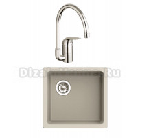 Комплект Мойка Rivelato Berkana BK-45 beige scuro + Смеситель Grohe Euroeco 32752000