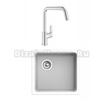 Комплект Мойка Rivelato Berkana BK-45 brina + Смеситель Grohe Eurosmart 30567000