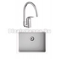 Комплект Мойка Rivelato Berkana BK-50 brina + Смеситель Grohe Euroeco 32752000