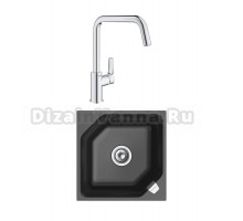 Комплект Мойка Rivelato Locus LS-50 antracite + Смеситель Grohe Eurosmart 30567000