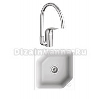 Комплект Мойка Rivelato Locus LS-50 brina + Смеситель Grohe Euroeco 32752000