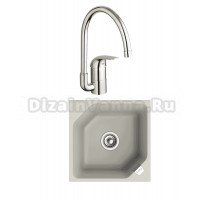 Комплект Мойка Rivelato Locus LS-50 topazio + Смеситель Grohe Euroeco 32752000