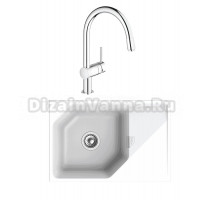 Комплект Мойка Rivelato Locus LS-75 brina + Смеситель Grohe Minta 3291800E хром