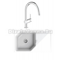 Комплект Мойка Rivelato Locus LS-85 brina + Смеситель Grohe Minta 3291800E хром