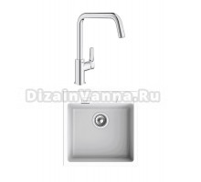 Комплект Мойка Rivelato Raum RM-50 brina + Смеситель Grohe Eurosmart 30567000